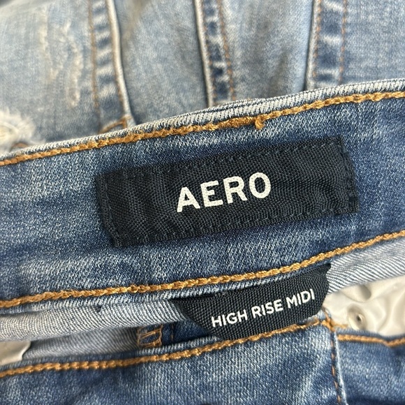 Aero jeans shorts size 9 distressed stretch - Picture 6 of 7